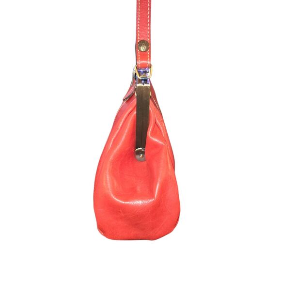 Patricia Nash Ferrara Rust Red 100% Leather Frame Satchel Handbag 14.75"X7.5"X3" - Picture 4 of 14